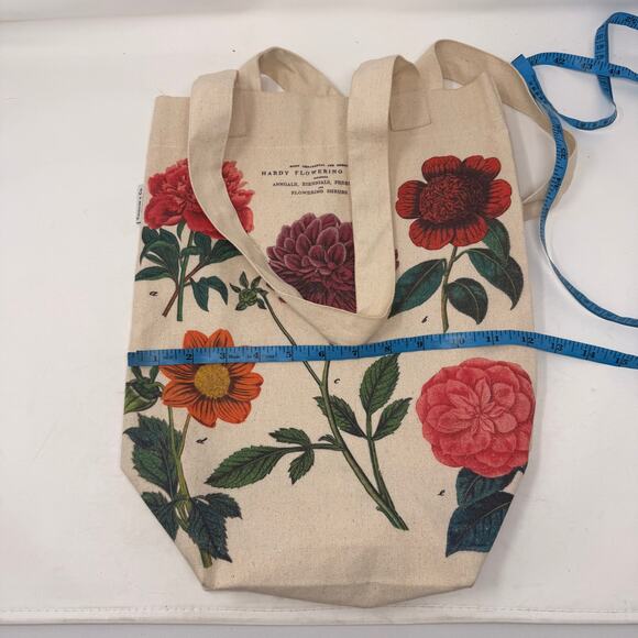 Cavallini & Co. Botanical Flowers Canvas Tote Bag – Vintage Floral Print - Picture 8 of 11
